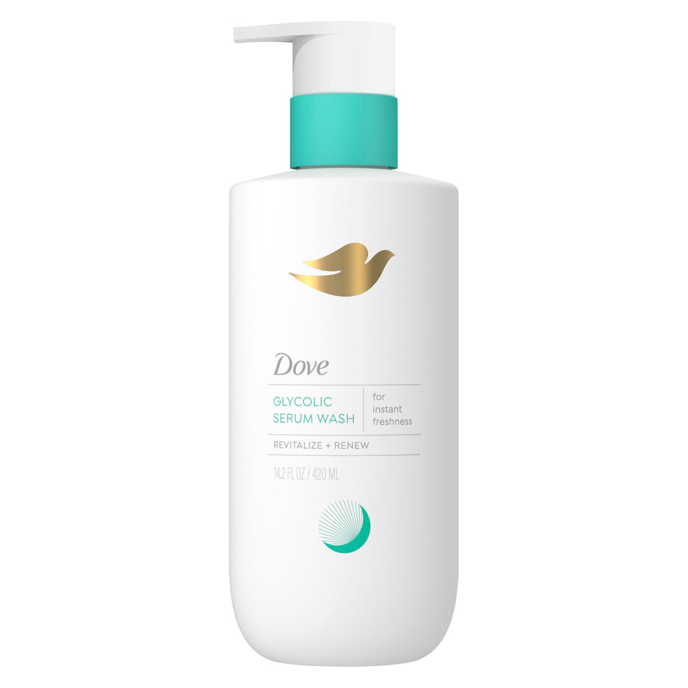Dove botella frontal mostrando el diseño y beneficio limpieza suave