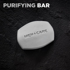 Dove Men+Care perfil de la barra con enfoque en ingredientes carbón y arcilla
