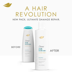 Dove textura de espuma hidratante que limpia y suaviza el cabello