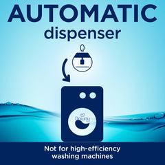 Downy dispensador comparación de tamaño junto a prendas para referencia práctica