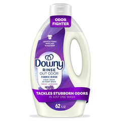 Downy botella frontal Fresh Lavender mostrando diseño y beneficio de eliminación de olores