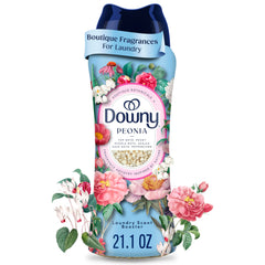 Downy envase frontal Peonía mostrando diseño y tamaño, transmite calidad