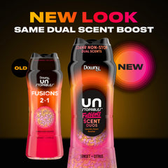 Downy Unstopables close-up de las perlas mostrando su tamaño y apariencia beneficiosa
