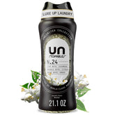 Downy Unstopables No. 24 botella frontal mostrando etiqueta y beneficio aromático