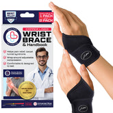 Dr. Arthritis vista frontal del pack de 2 muñequeras, soporte compacto