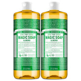 Dr. Bronner's botella frontal pack de 2, solución concentrada y versátil