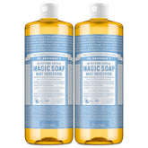Dr. Bronner's envase frontal 32 oz sin fragancia, presentación clara y concentrada