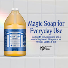 Dr. Bronner's detalle de espuma cremosa con aroma a menta beneficioso