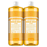 Dr. Bronner's pack frontal con dos botellas, ahorro y limpieza versátil
