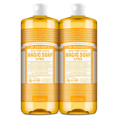 Dr. Bronner's pack frontal con dos botellas, ahorro y limpieza versátil