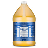 Dr. Bronner's frasco 1 galón vista frontal con beneficio ahorro