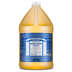 Dr. Bronner's frasco 1 galón vista frontal con beneficio ahorro