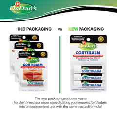 Dr. Dan's Cortibalm textura cremosa en primer plano que sella la humedad
