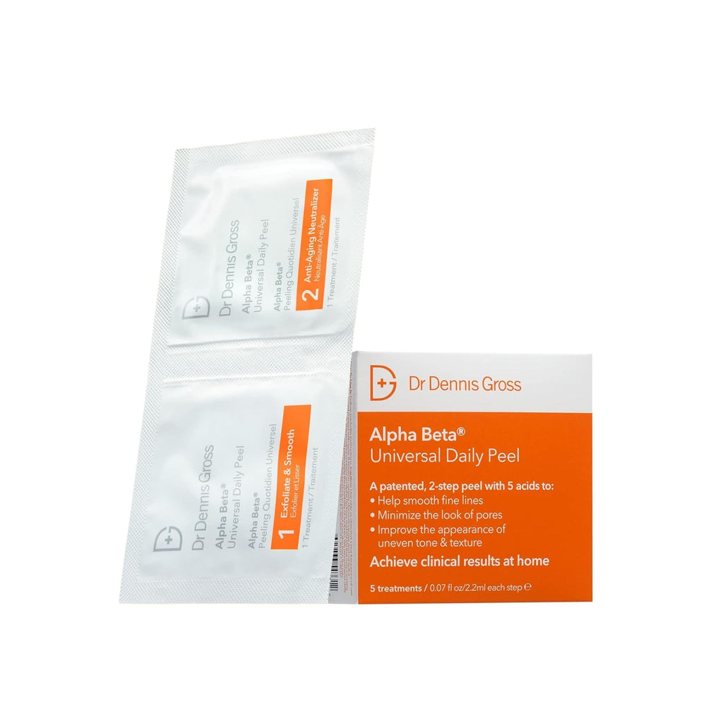 Dr Dennis Gross front packaging showing five pack for easy storage and travel