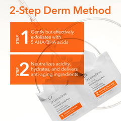 Dr Dennis Gross step 1 pad soaked with AHA BHA acids demonstrating gentle exfoliation