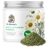 Dr. Harvey's frasco frontal con etiqueta clara y beneficios visibles