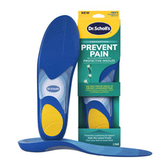 Dr. Scholl's empaque frontal muestra plantillas recortables y beneficios