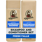 Dr. Squatch Fresh Falls front packaging showing clean bottles and scent benefit