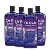 Dr Teal's botella frontal mostrando etiqueta y beneficio relajante