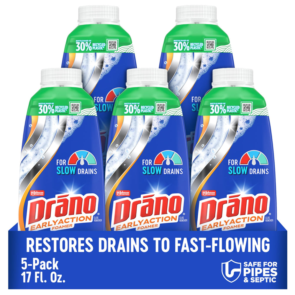 Drano envase frontal mostrando diseño y uso fácil
