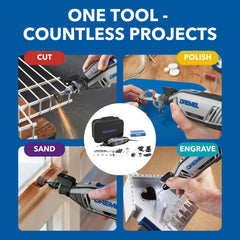 Dremel 4300 mandíbulas de tres puntas demostrando cambio rápido