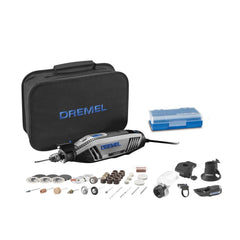 Dremel 4300 vista frontal con accesorios mostrando control y potencia