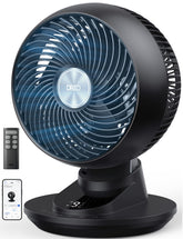 DREO ventilador frontal mostrando diseño compacto y potencia de flujo
