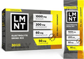 Drink LMNT caja frontal Lemonade Iced Tea mostrando 30 sobres, fácil de llevar