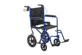 Drive Medical vista frontal de la silla plegada, fácil transporte