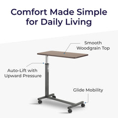 Drive Medical H-style base detail showing stability and space to fit under bed frames