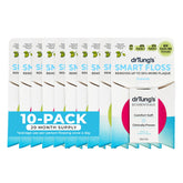 drTung's empaque frontal del Smart Floss mostrando 10 unidades y beneficio limpieza eficaz