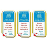 Dry & Store Dry-Brik II frontal del paquete mostrando compatibilidad