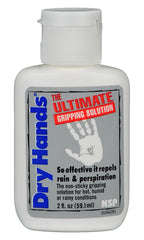 dry hand frasco de 2 oz vista frontal mostrando tamaño portátil y aplicación segura