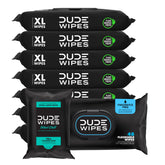 DUDE Wipes frente del pack mostrando tamaño y cantidad para uso prolongado
