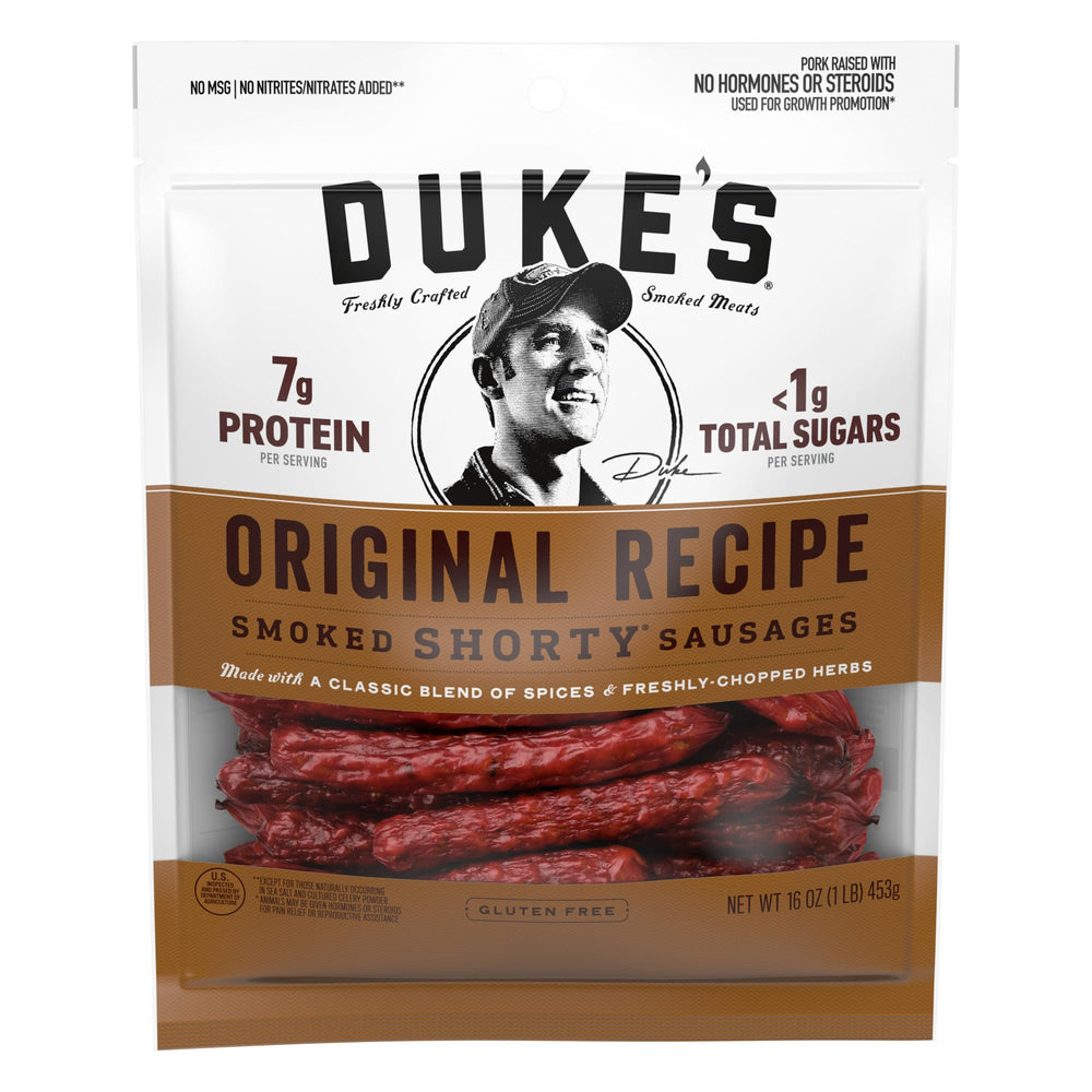 DUKE'S bolsa de 16 oz al frente mostrando marca y tamaño, ideal para compartir