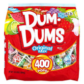 Dum Dums bolsa 400 paletas vista frontal para fiestas y reparto
