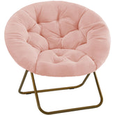 DUMOS silla saucer frontal mostrando asiento amplio y acogedor