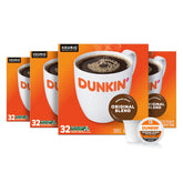 Dunkin' envase frontal mostrando diseño y cantidad 128 cápsulas, conveniencia inmediata