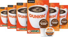 Dunkin' frente del empaque K-Cups mostrando 60 cápsulas y conveniencia