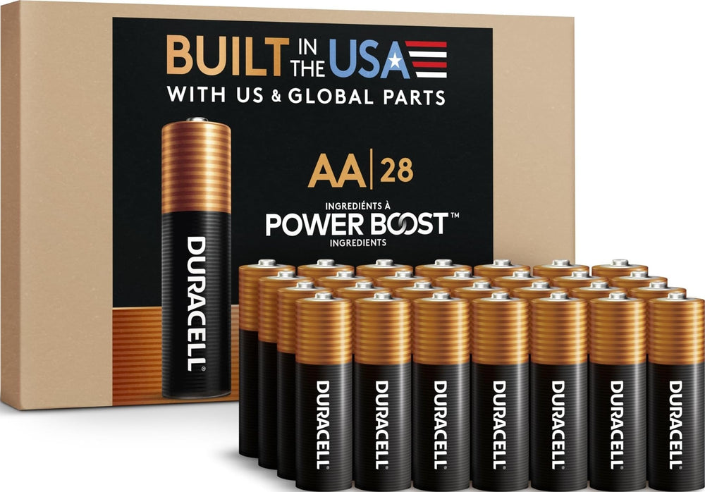 Duracell Coppertop front packaging showing 28-count for clear purchase choice