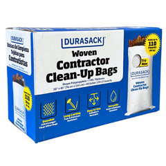 DURASACK paquete frontal mostrando 16 bolsas resistentes para obra y ahorro