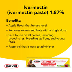Durvet ivermectin jeringa en mano lista para administración rápida
