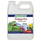 Dyna-Gro Foliage-Pro vista frontal del envase beneficiando identificación rápida
