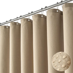 Dynamene cortina frontal beige mostrando acabado elegante y privacidad