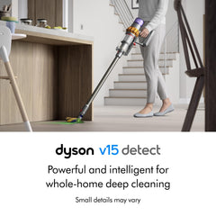 Dyson V15 cabezal Fluffy Optic con láser que revela polvo invisible
