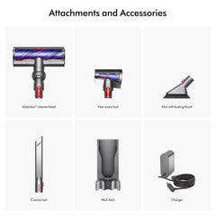 Dyson V8 Plus herramienta Hair screw recogiendo pelo de mascotas eficazmente