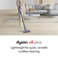 Dyson V8 Plus detalle Motorbar que desenreda pelo y limpia profundamente