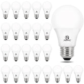 E ENERGETIC LIGHTING paquete frontal de 24 bombillas mostrando ahorro