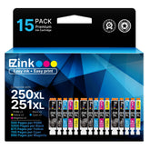 E-Z Ink frontal del embalaje mostrando el pack de 15 cartuchos y su ventaja ahorro