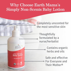 Earth Mama textura cremosa de la loción para hidratación profunda